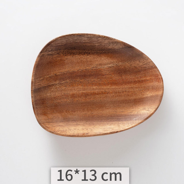 Irregular Solid Wood Plate for Nuts and Snacks