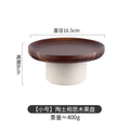 Vintage Japanese Wood Cake Stand for Home Display