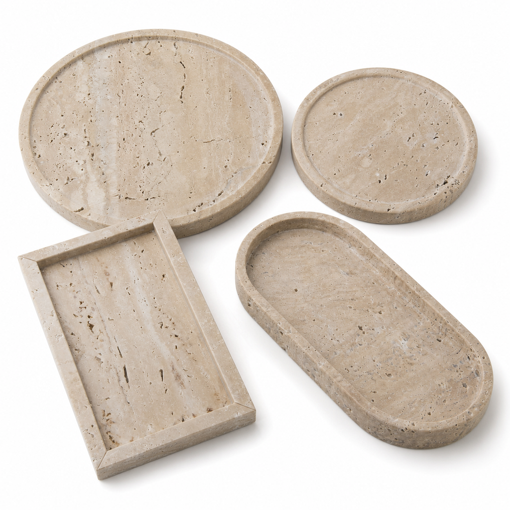 Travertine Dining & Display Tray Collection