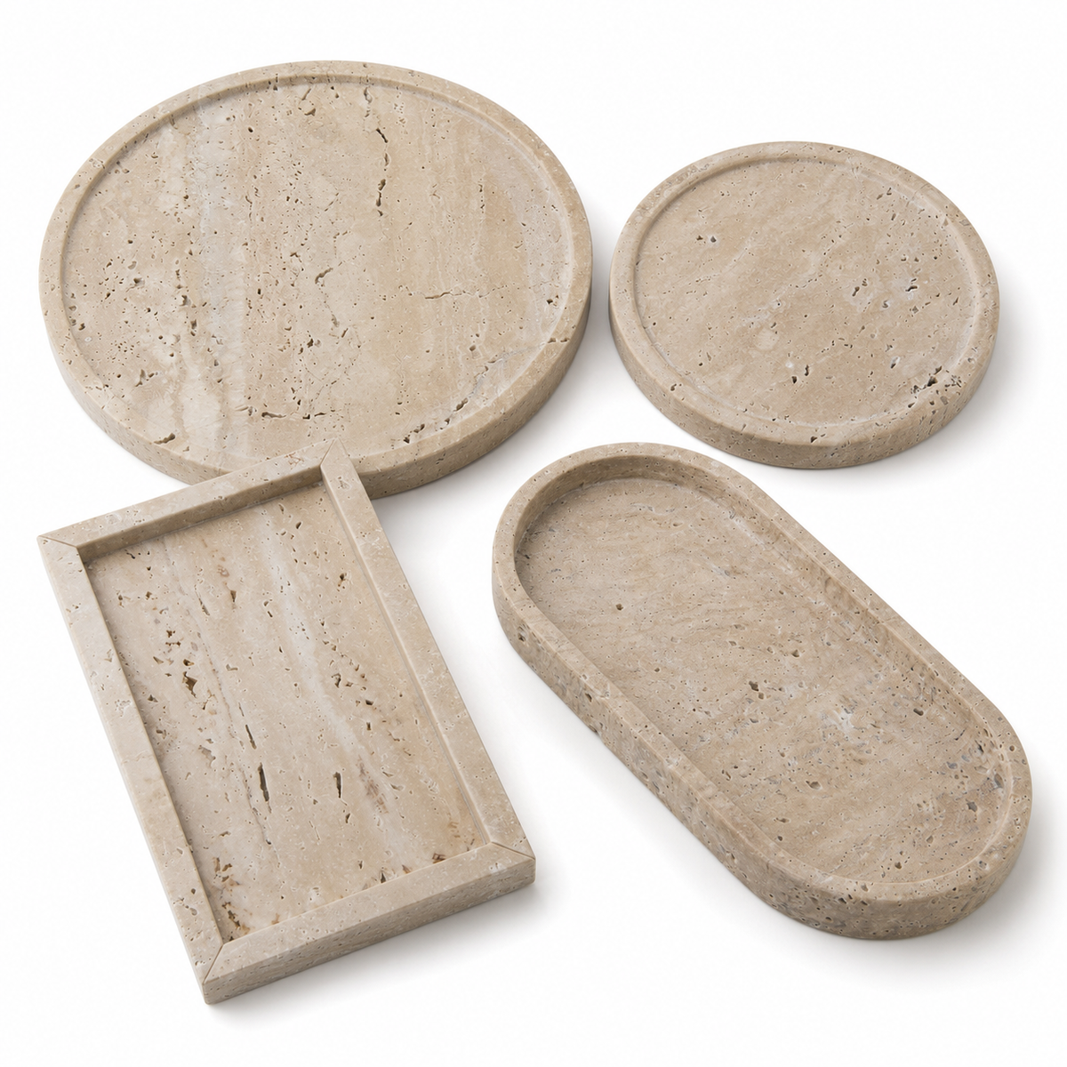 Travertine Dining & Display Tray Collection