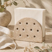Handmade Travertine Napkin Holder