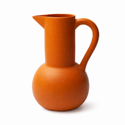 Burnt Orange Ceramic Pitcher Vase